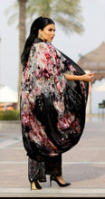 Load image into Gallery viewer, Elegant Black and flowers patterns outfit  by Designer Shereen