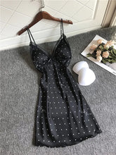 Load image into Gallery viewer, Lace Dot sleepwear Hollow Out Iace Silk Strap Chest Pad