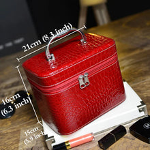 Load image into Gallery viewer, Makeup Box Makeup Case Makeup Bag  Organizer Cosmetic Cases Travel  Storage Box with Mirror