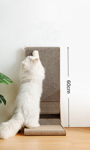 Pet Cat L-type Vertical Cat Scratch Board Scratch-resistant Wear-resistant Corrugated Paper Cat Scratch Board With Ball Toy Supplies
