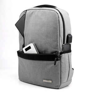Litthing Slim Laptop Backpack Men Work Unisex Black Ultralight - FUCHEETAH