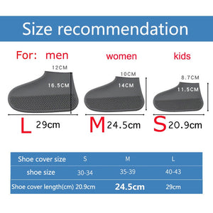 women men shoes Waterproof Shoe Cover Silicone Material Unisex Shoes Protectors Rain Boots for Indoor Outdoor Rainy Days - FUCHEETAH