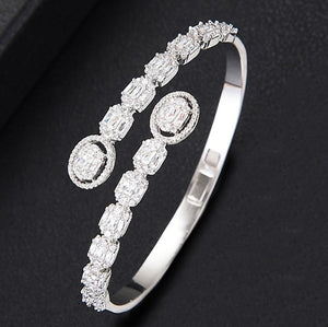 Luxury Stackable Bangle Cubic Zircon Crystal Bracelet