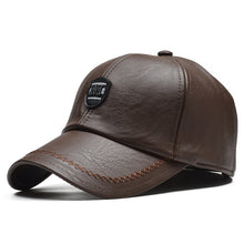Load image into Gallery viewer, PU Leather Winter Baseball Cap Men Hat High Quality - FUCHEETAH