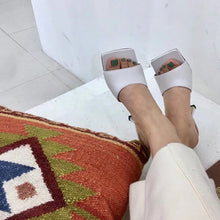 Load image into Gallery viewer, 2020 New Summer Women Sandals Square Toe Ladies Heel Mules  Thin High Heels - FUCHEETAH