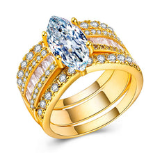 Load image into Gallery viewer, Luxury 2 Color Set Ring Inlaid With AAA Zircon Crystal - FUCHEETAH