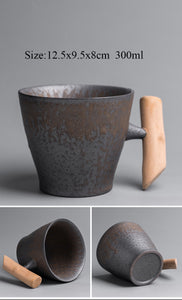 Japan style ceramic tea mugs vintage coffee cup Chinese coffee mugs drinkware - FUCHEETAH