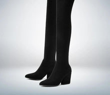 Load image into Gallery viewer, Women Over The Knee High Boots Hoof Heels Pointed Toe Shoes - FUCHEETAH