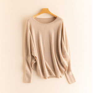 Cashmere Round Neck Shawl Bottoming Shirt Blouse