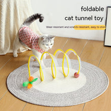 Load image into Gallery viewer, Folded Cat Tunnel S Type Cats Tunnel Spring Toy Mouse Tunnel Cat Outdoor Cat Toys For Kitten Interactive Cat Supplies