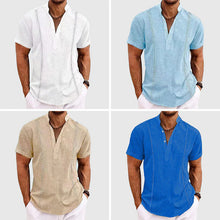 Cargar imagen en el visor de la galería, Men&#39;s Monochrome Short-sleeved Shirt