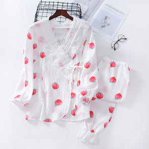 Pure Cotton Kimono And Post-pregnancy Nursing Clothes And Home Pajamas