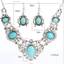 Cargar imagen en el visor de la galería, Punk Coin Necklace Earring Set Necklace Accessories set for Occasions