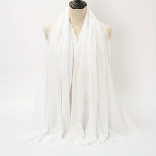 Charger l&#39;image dans la galerie, Wrinkle Bubble Hijab Soft Thin Breathable Gauze Solid Color