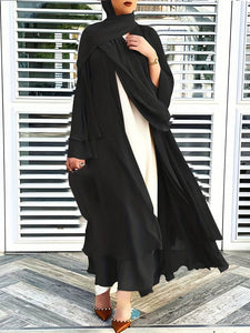 Abbaya Long Sleeve Open Front Casual for Women