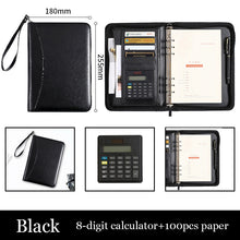 Charger l&#39;image dans la galerie, A5 Business Manager Folder Creative Zipper Bag Office Folder Work Meeting Record Book