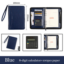 Cargar imagen en el visor de la galería, A5 Business Manager Folder Creative Zipper Bag Office Folder Work Meeting Record Book