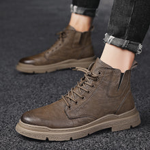 Cargar imagen en el visor de la galería, Martin Boots Men&#39;s British Style High-top Leather Boots Korean Style Trend