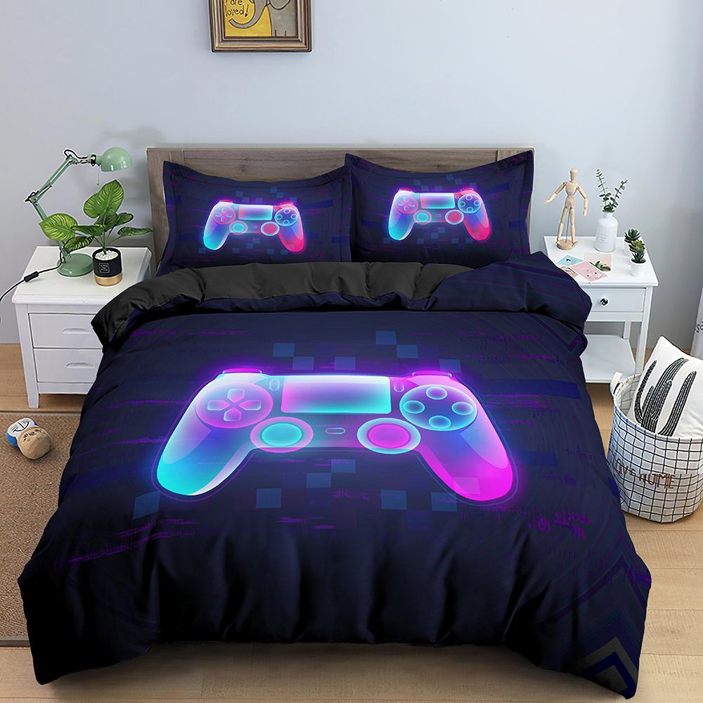 New Gamepad Kids Bedding Set Queen Size Duvet Cover Creative