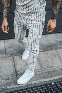 Striped Leisure Sport Suit Running Two-Piece Suit for men