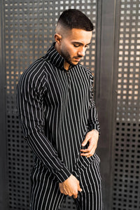 Striped Leisure Sport Suit Running Two-Piece Suit for men