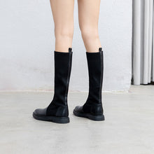 Cargar imagen en el visor de la galería, Leather High Boots Look Thinner Over The Knee Boots Women&#39;s Flat Bottom