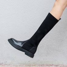 Cargar imagen en el visor de la galería, Leather High Boots Look Thinner Over The Knee Boots Women&#39;s Flat Bottom