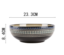 Cargar imagen en el visor de la galería, European Ceramic Tableware Set Relief Steak Plate Salad Bowl Rice Bowl Western Restaurant Fish Plate Cup