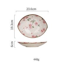 Cargar imagen en el visor de la galería, Ceramic Tableware Household Dish Plate Rice Bowl Soup Noodle Bowl High