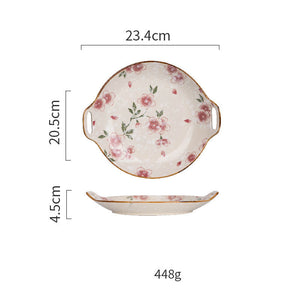 Ceramic Tableware Household Dish Plate Rice Bowl Soup Noodle Bowl High