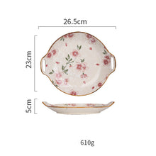 Cargar imagen en el visor de la galería, Ceramic Tableware Household Dish Plate Rice Bowl Soup Noodle Bowl High