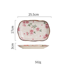 Cargar imagen en el visor de la galería, Ceramic Tableware Household Dish Plate Rice Bowl Soup Noodle Bowl High