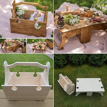 Cargar imagen en el visor de la galería, Convertible Folding Picnic Basket Tables