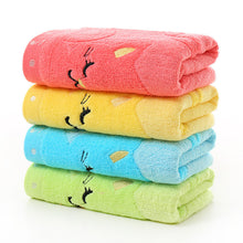 Load image into Gallery viewer, Bamboo Fiber Children&#39;s Jacquard Embroidery Notes Small Towel