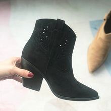 Cargar imagen en el visor de la galería, High heel solid color sleeve ankle boots