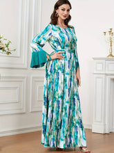 Charger l&#39;image dans la galerie, Abbaya Print Tassel with Tie Waist Long Sleeve for Spring &amp; Fall