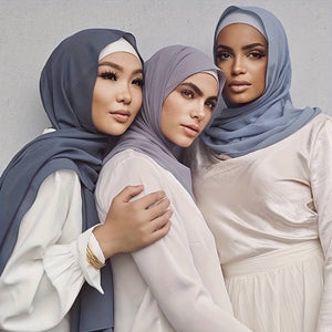 Solid Color Veil Chiffon Hijab