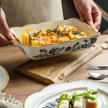 Cargar imagen en el visor de la galería, Ceramic Tableware Lace Bowl And Plate Combination