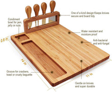 Charger l&#39;image dans la galerie, Bamboo cutting board bamboo tray cheese plate for your kitchen