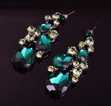 Load image into Gallery viewer, Green Crystal Necklace Earring Set Africa Accessories for Occasions