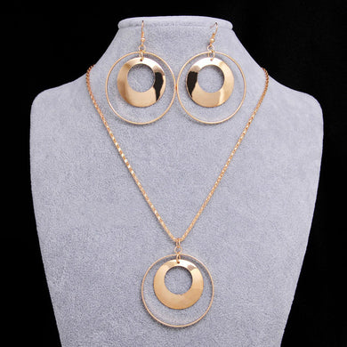 Creative round earring necklace set for occasions