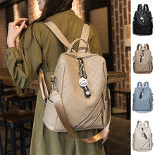 Charger l&#39;image dans la galerie, Fashion Checkerboard Backpack Casual Shoulder Bag All-match Shopping Travel Bags For Women