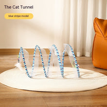 Load image into Gallery viewer, Folded Cat Tunnel S Type Cats Tunnel Spring Toy Mouse Tunnel Cat Outdoor Cat Toys For Kitten Interactive Cat Supplies