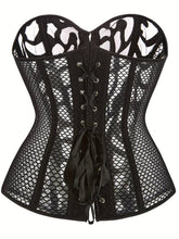 Load image into Gallery viewer, Fishnet Strapless Corset Bustier