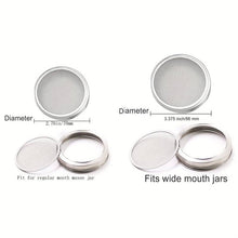 Load image into Gallery viewer, 2pcs, Mason Jar Stainless Steel Sprouting Stands + 2 Pcs Stainless Steel Sprouting Germination Jar Lids