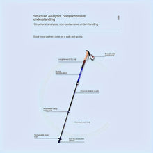 Laden Sie das Bild in den Galerie-Viewer, Foldable Lightweight Aluminum Alloy Trekking Pole, Adjustable Height