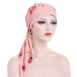 Curved Tail Turban Hat Flower