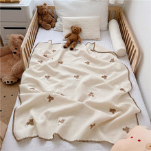 Load image into Gallery viewer, Cartoon Embroidery Baby Blanket Organic Nap Cover