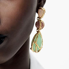 Charger l&#39;image dans la galerie, Acrylic Alloy Net Pocket Earrings Water Drop Geometry Earrings