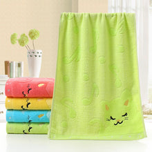 Load image into Gallery viewer, Bamboo Fiber Children&#39;s Jacquard Embroidery Notes Small Towel